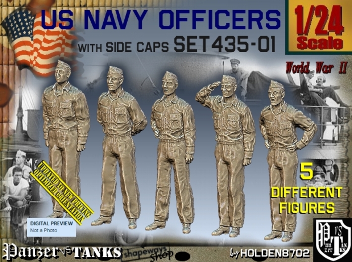1/24 USN Officers Set435-01 3d printed