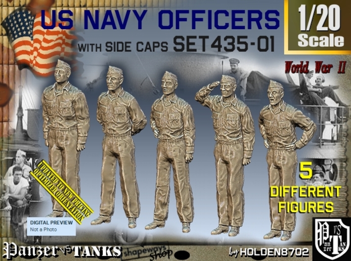 1/20 USN Officers Set435-01 3d printed