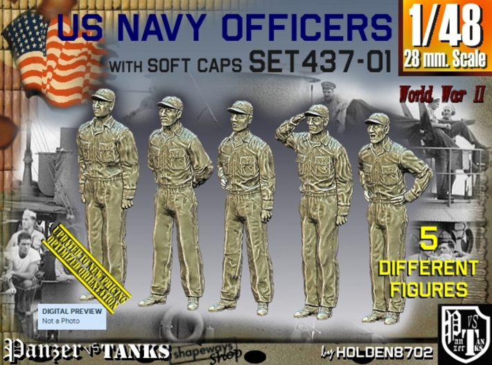 1/48 USN Officers Set437-01 3d printed