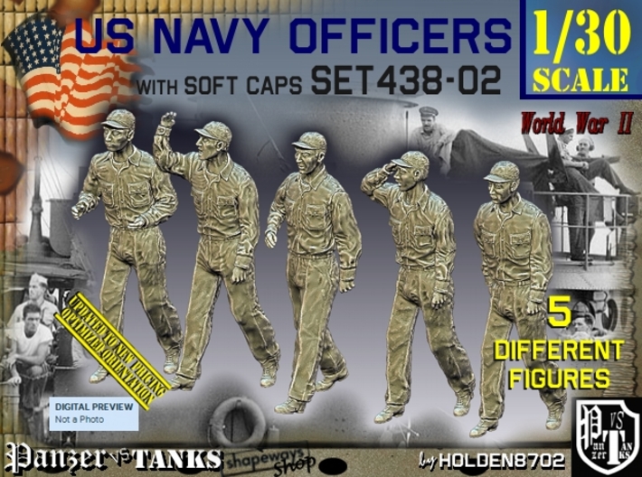 1/30 USN Officers Set438-02 3d printed