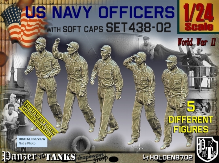 1/24 USN Officers Set438-02 3d printed