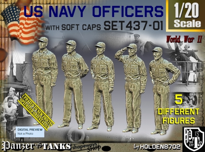1/20 USN Officers Set437-01 3d printed