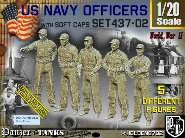 1/20 USN Officers Set437-02 3d printed