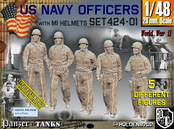 1/48 USN Officers Set424-01 3d printed
