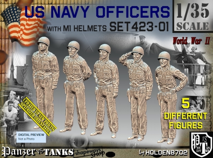 1/35 USN Officers Set423-01 3d printed