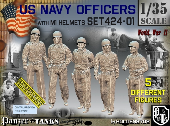 1/35 USN Officers Set424-01 3d printed