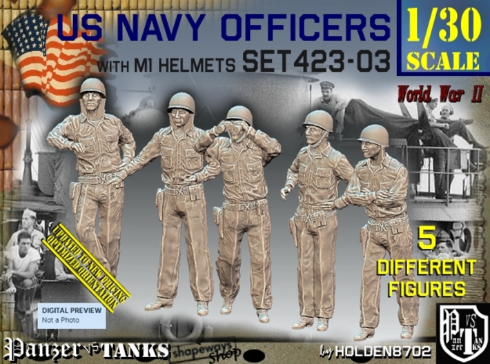 1/30 USN Officers Set423-03 3d printed