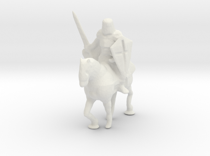 HO Scale Knight on Horse 3d printed This is a render not a picture