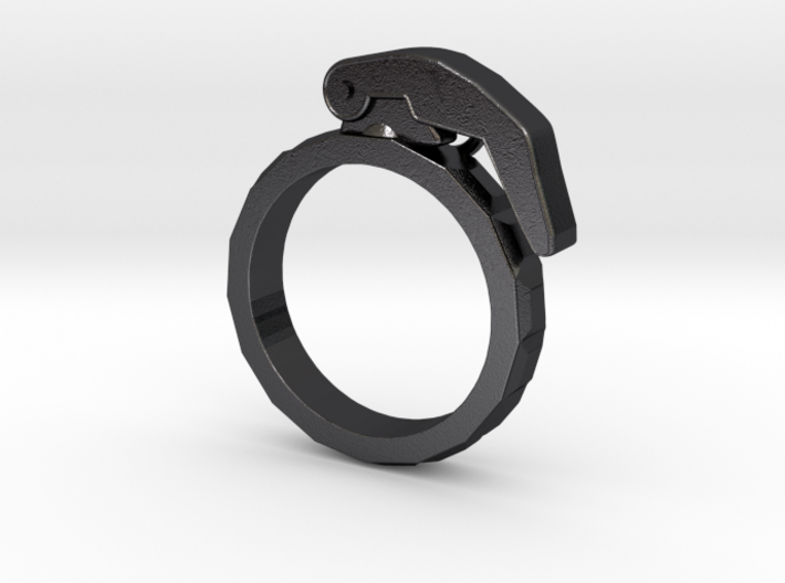The Gringade - Grenade Ring (Size 7) 3d printed