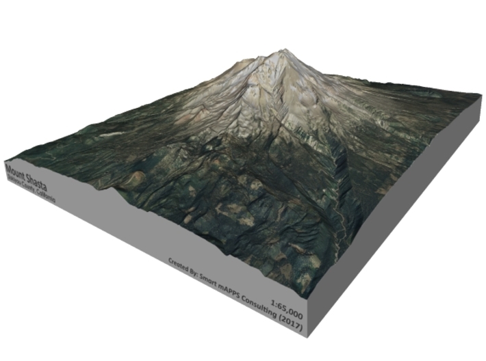 Mount Shasta 8.5&quot;x11&quot; 3d printed