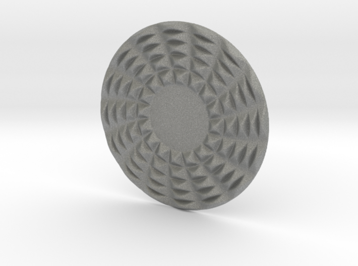 coaster pinwheel round personalize top side 3d printed