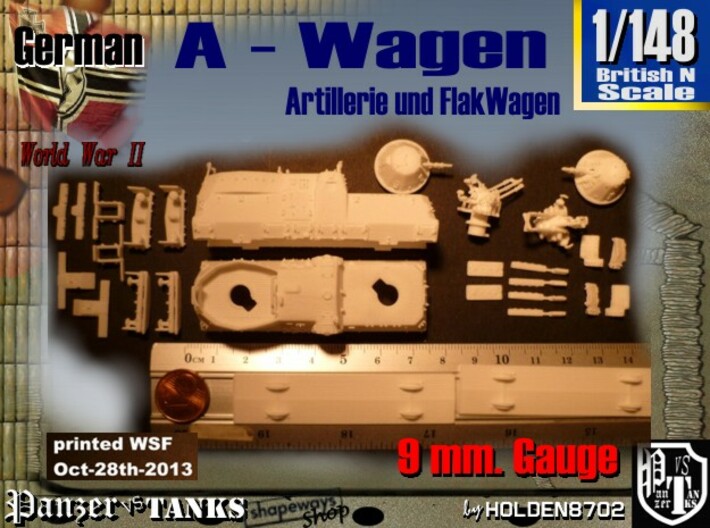 1-148 2x A-Wagen For BP-42 3d printed 