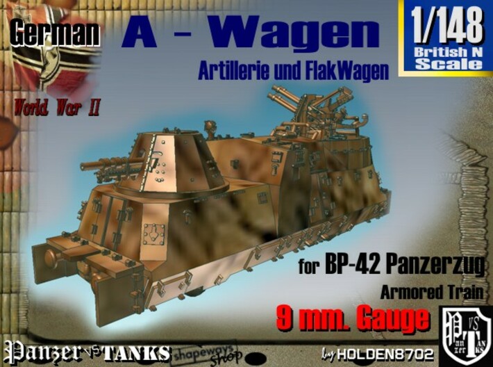 1-148 A-Wagen For BP-42 3d printed