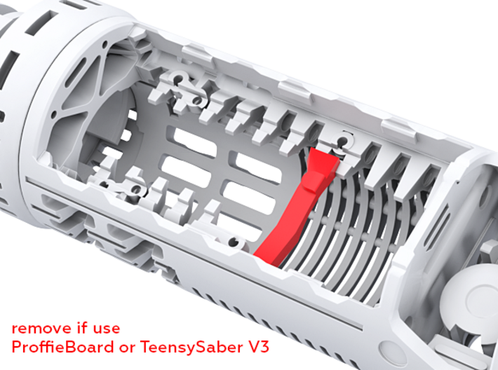 TeensySaber Adapter V1 for MHS Custom Chassis 3d printed 