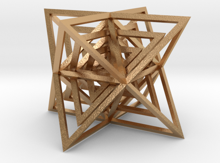 Encompassing Tetrahedrons - Pendant 3d printed