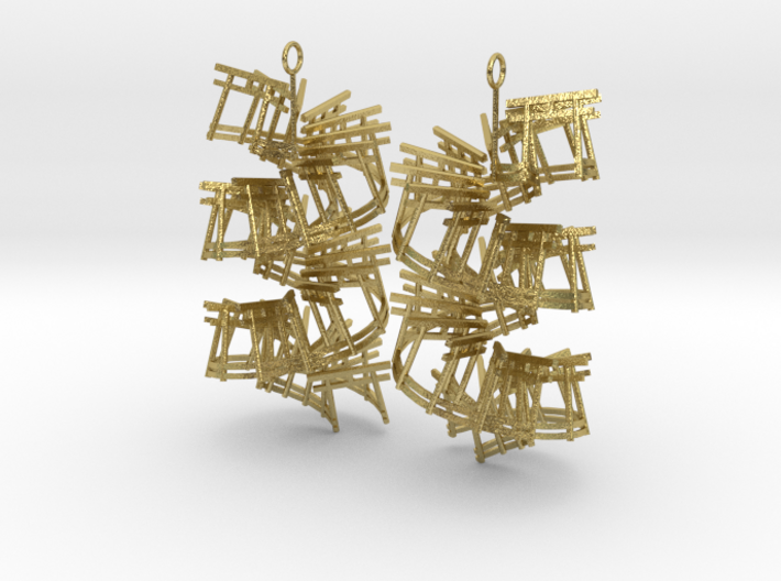 torii gate spiral earrings 3d printed