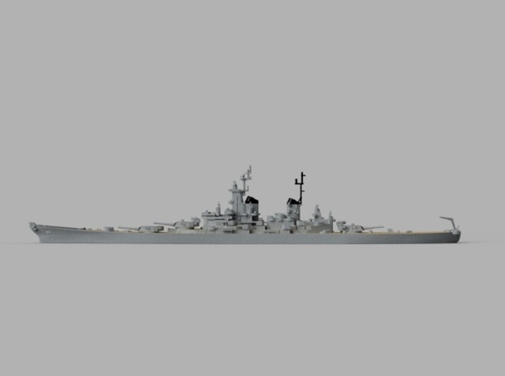 1/1800 USS Wisconsin 1952 3d printed Computer software render.The actual model is not full color.