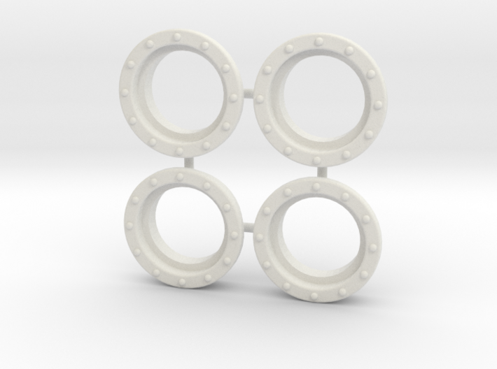 4 Portholes (1&quot; or 26mm outside diameter) 3d printed