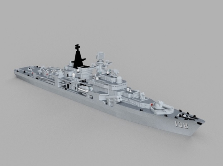 1/1800 CNS Taizhou 3d printed Computer software render.The actual model is not full color. 