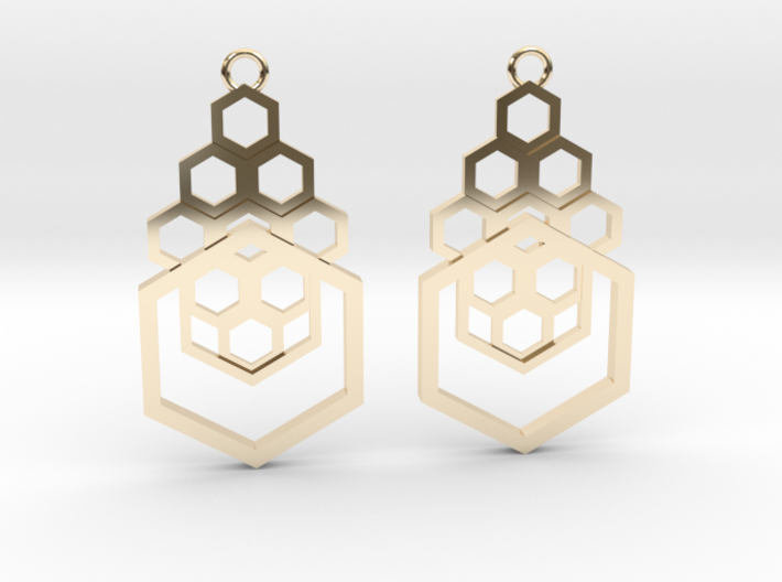 Geometrical earrings no.4 3d printed