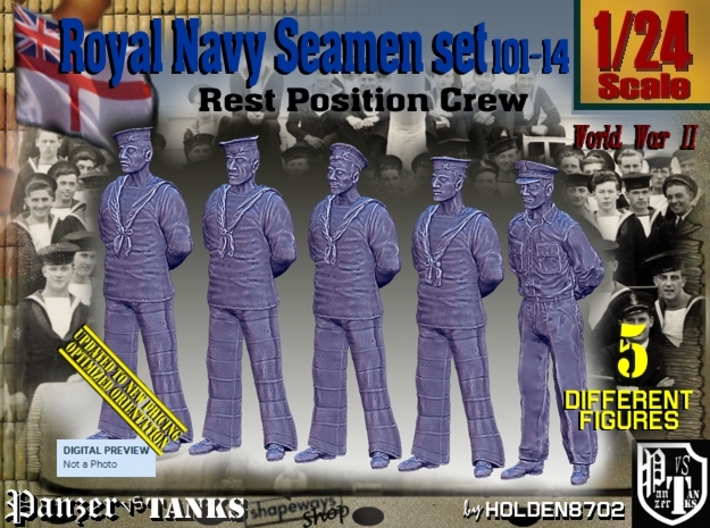 1/24 RN Seamen Rest Set101-14 3d printed