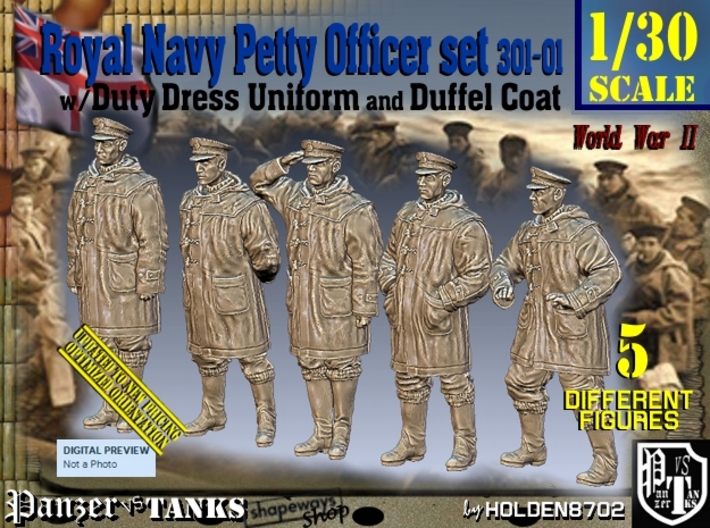 1/30 Royal Navy DC Petty OffIcer Set301-01 3d printed