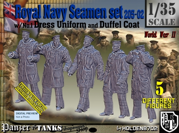 1/35 Royal Navy Seamen DC+No1 Set205-02 3d printed