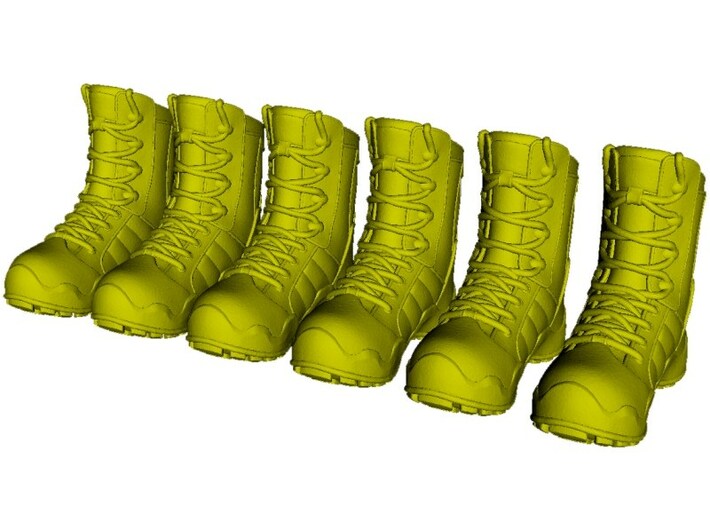 1/18 scale military boots C x 3 pairs 3d printed