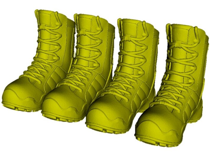 1/24 scale military boots C x 2 pairs 3d printed