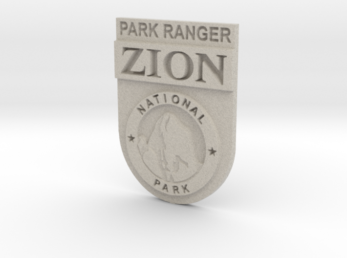 Zion Park Ranger Badge 3d printed