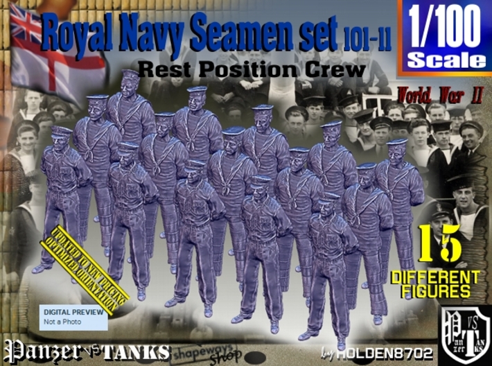 1/100 RN Seamen Rest Set101-11 3d printed