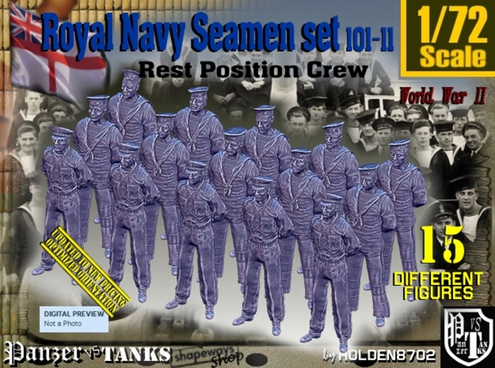 1/72 RN Seamen Rest Set101-11 3d printed