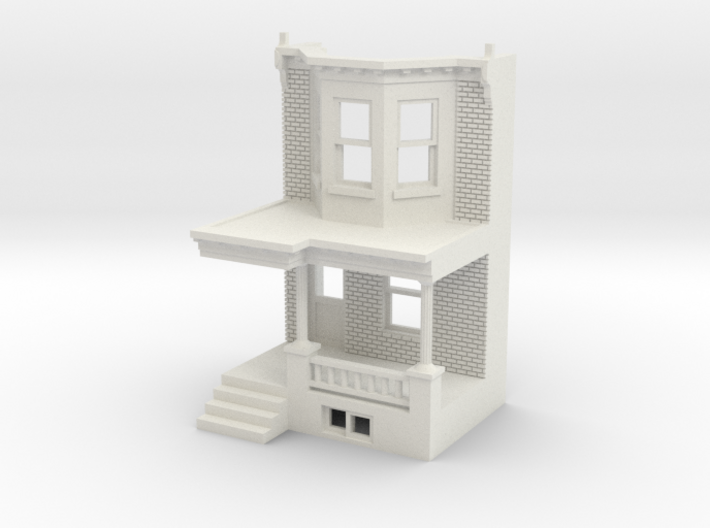 WEST PHILLY ROW HOME FRONT 87 3d printed