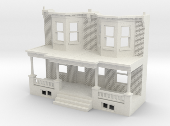 WEST PHILLY ROW HOME FRONT 87 TWINS 3d printed