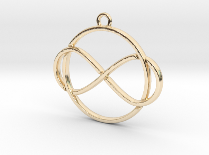 Infinite and circle intertwined 3d printed