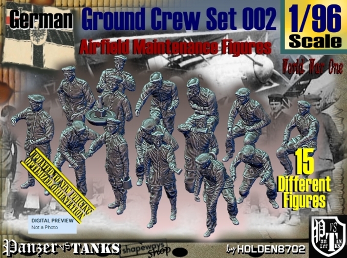 1/96 German Ground Crew Set002 3d printed