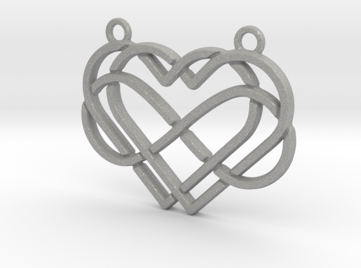 2 hearts &amp; Infinite symbol intertwined 3d printed