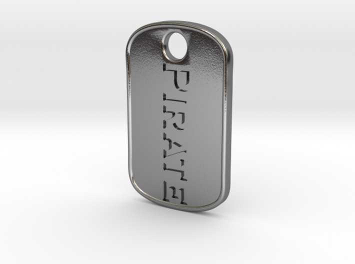 Pirate military tag [pendant] 3d printed
