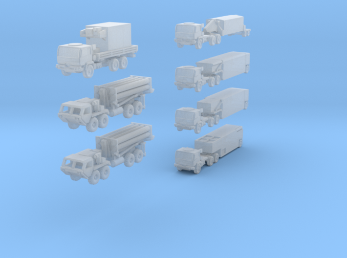 THAAD Missile Battery Convoy 3d printed THAAD Convoy in eleven parts