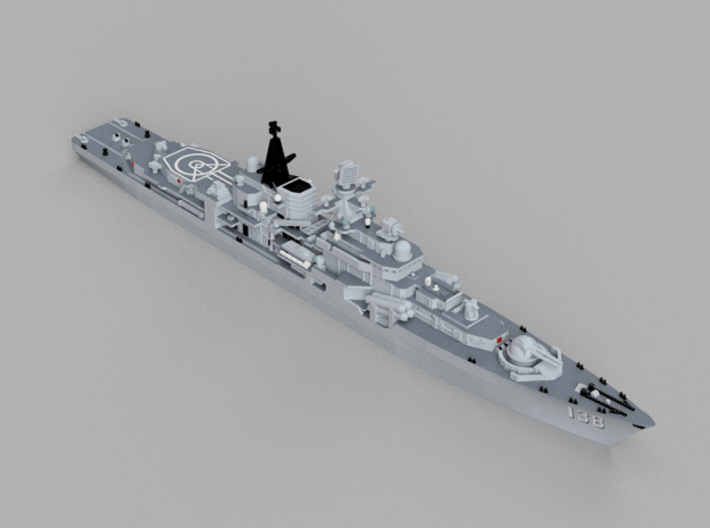 1/1250 CNS Taizhou 3d printed Computer software render.The actual model is not full color.