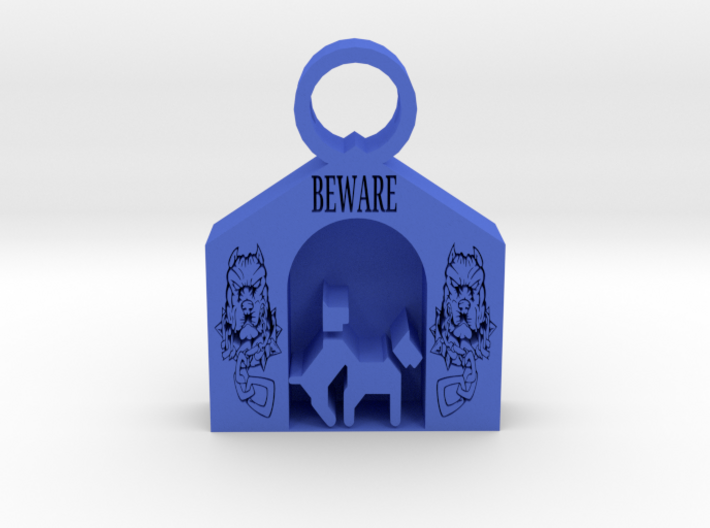 Beware of Dog pendant 3d printed