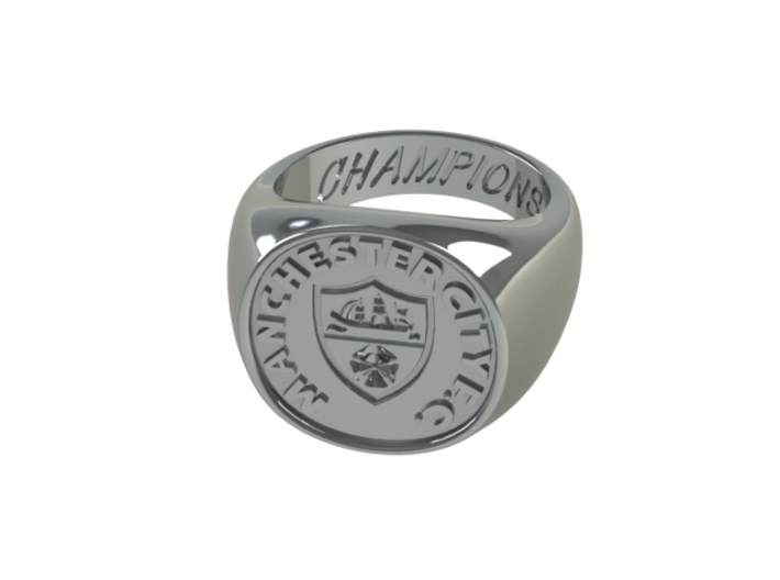 Champions Ring Size R. 18.75mm. Silver. 3d printed 