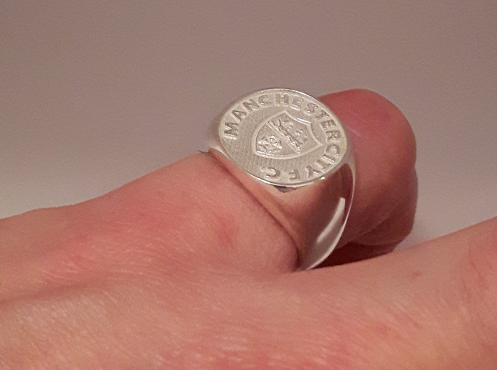 Champions Ring Size J. 15.5mm. Silver. 3d printed