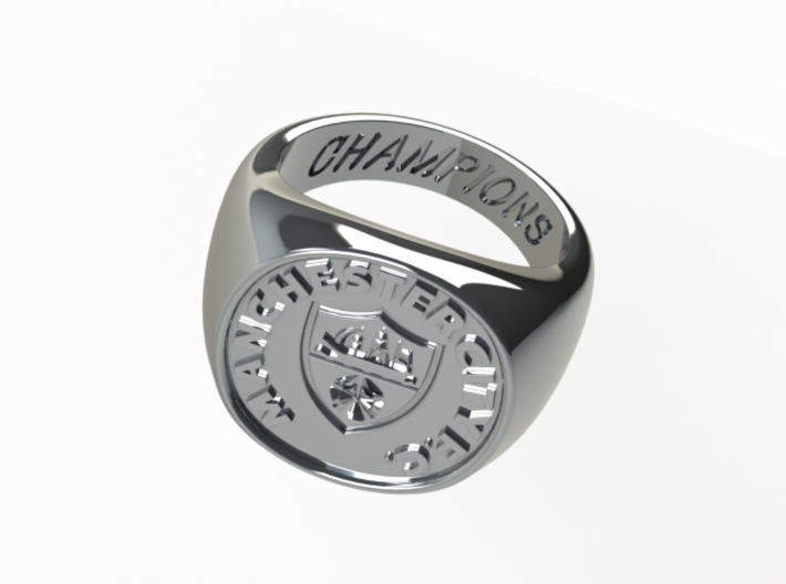 Champions Ring Size J. 15.5mm. Silver. 3d printed 
