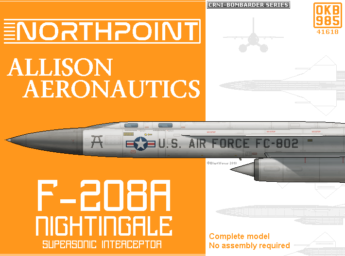 F-208A Nightingale Interceptor 3d printed