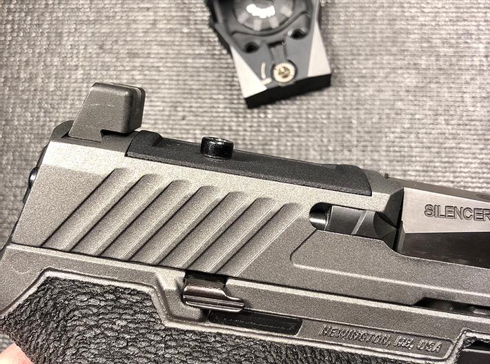 Flattop Optic Plate for SIG Romeo P320 RX  3d printed 