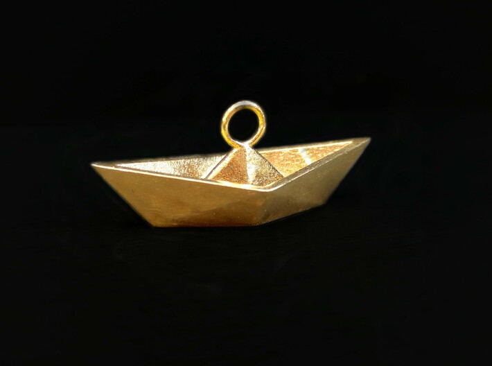 Paper Boat Necklace/Pendant I 3d printed