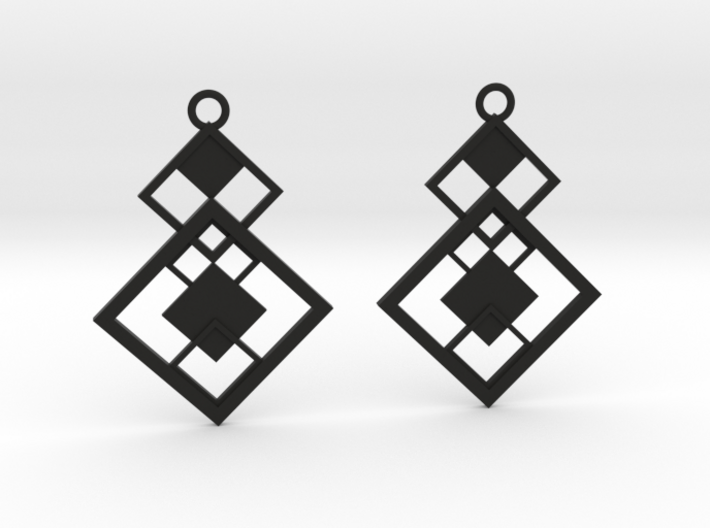 Geometrical earrings no.7 3d printed