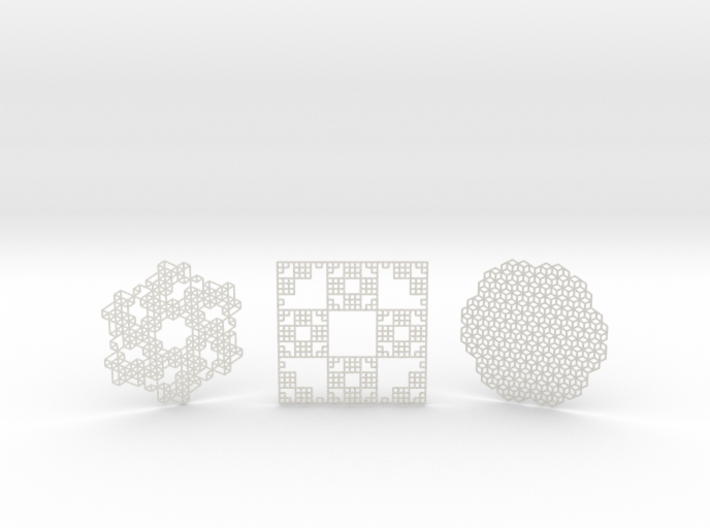 3 Geometric Coasters 3d printed