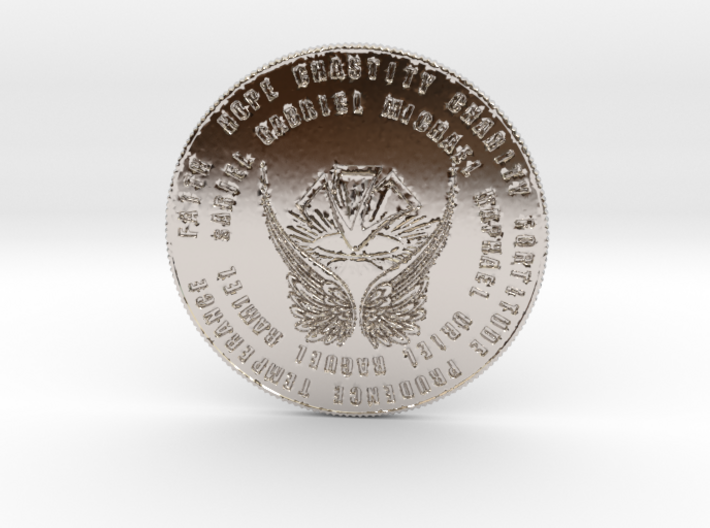Coin of 7 Virtues &amp; 7 Archangels God's Slot Tokens 3d printed